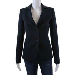 laltramoda Womens Two Button Notched Lapel Blazer Jacket Navy Blue Size IT 38